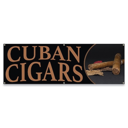 Signmission Cuban Cigars Banner Concession Stand Food Truck Single Sided B-72-30039